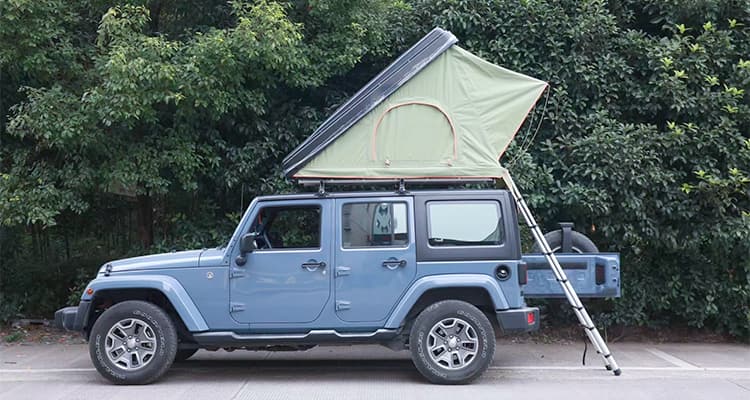 ABS Hard Shell Roof Top Tent Green 5