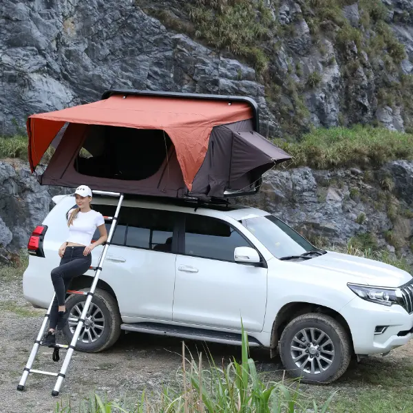 ABS Hard Shell Roof Top Tent Orange 1