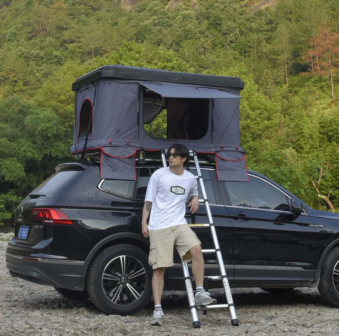 ABS Hard Shell Roof Top Tent Winter with Cotton Section 5