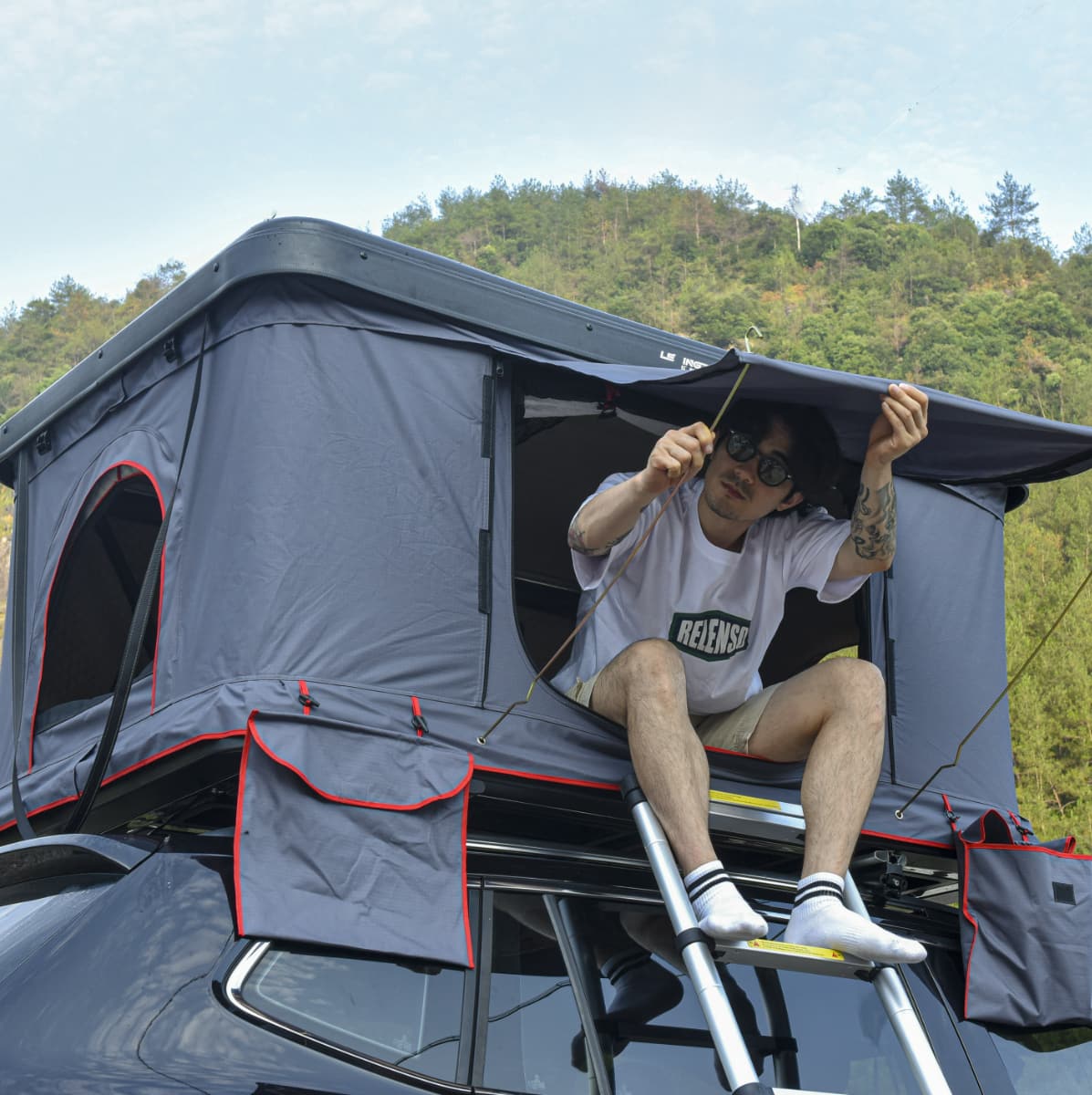 ABS Hard Shell Roof Top Tent Winter with Cotton Section