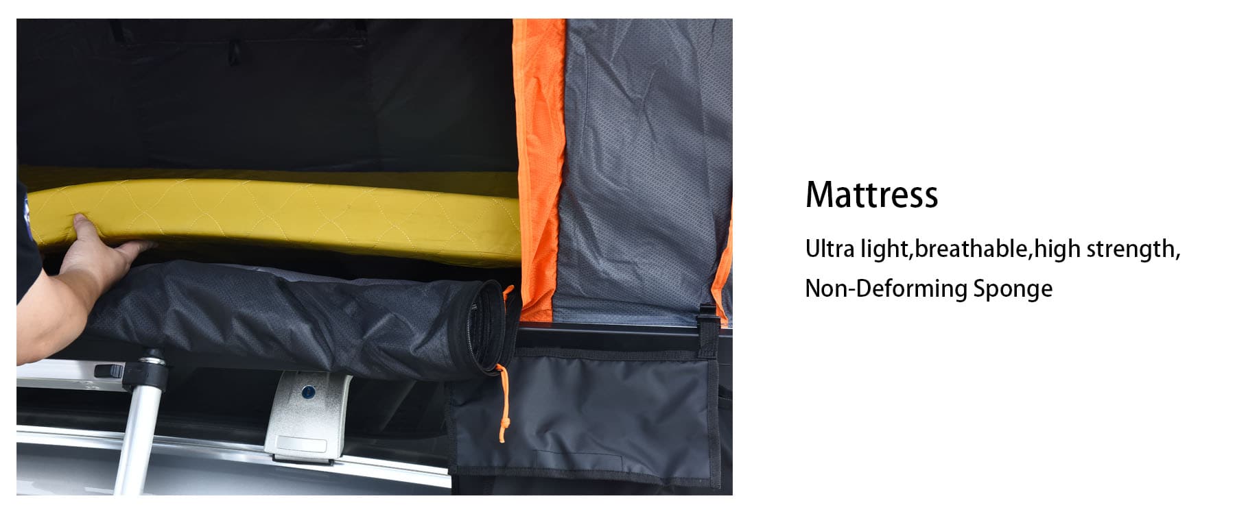 Aluminum Hard Shell Roof Top Tent Side Opening 10