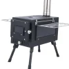 Outdoor Camping Wood Stove Carbon Steel 2 1